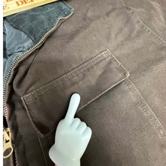 "MSI" Mens VTG Barn Coat SZ L Some Rust On Snaps Chore Thinsulate PLZ READ!!!! - Picture 5 of 16